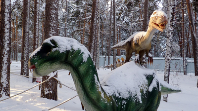Ермолаева Елизавета, г. Челябинск. "Утро в сосновом лесу", номинация "Ледниковый период в парке динозавров"