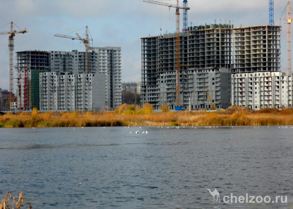 Город наступает на пруд Коммунар, автор фото Чугаев Эдуард 